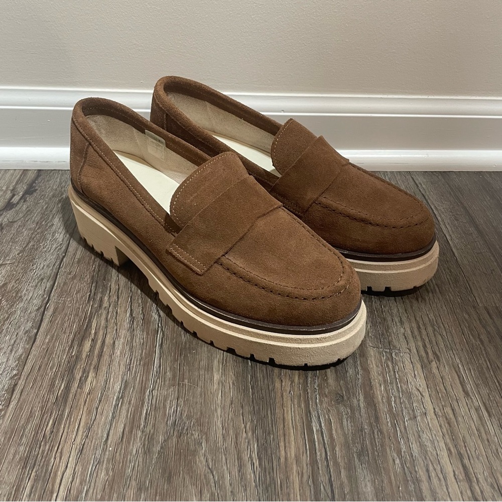 Cordani scout brown leather platform loafers Size 40 (9 or 9.5 US)